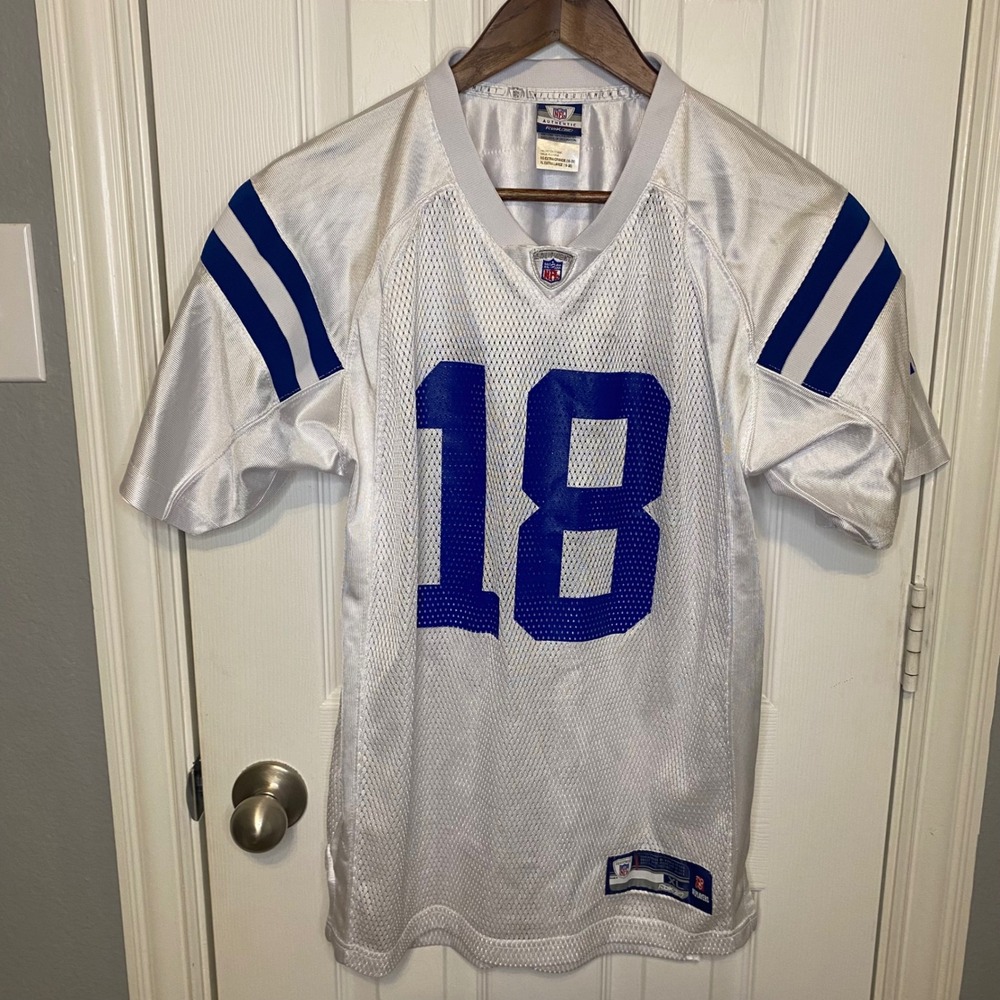 Reebok NFL Indianapolis Colts Peyton Manning 18 Jersey Kids XL 18-20 White